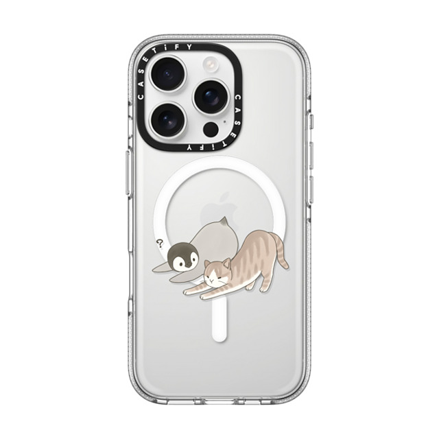 Sheba drawing x CASETiFY iPhone 16 Pro ケース クリア クリア ケース MagSafe対応 With a cat 3