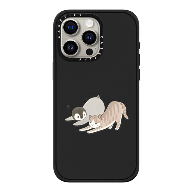 Sheba drawing x CASETiFY iPhone 15 Pro Max ケース マットブラック インパクトケース MagSafe対応 With a cat 3