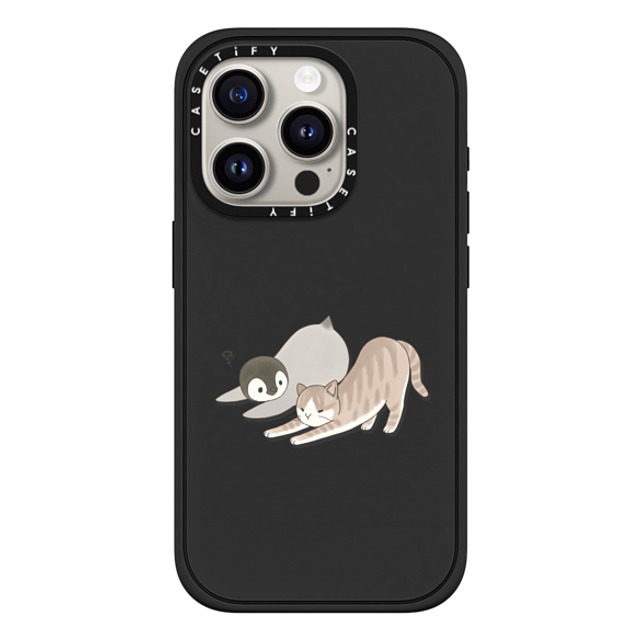 Sheba drawing x CASETiFY iPhone 15 Pro ケース マットブラック インパクトケース MagSafe対応 With a cat 3