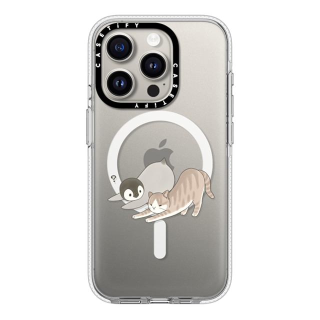 Sheba drawing x CASETiFY iPhone 15 Pro ケース クリア クリア ケース MagSafe対応 With a cat 3