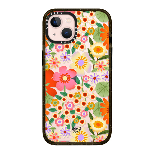 Bodil Jane x CASETiFY iPhone 13 ケース ブラック インパクトケース Flower Power