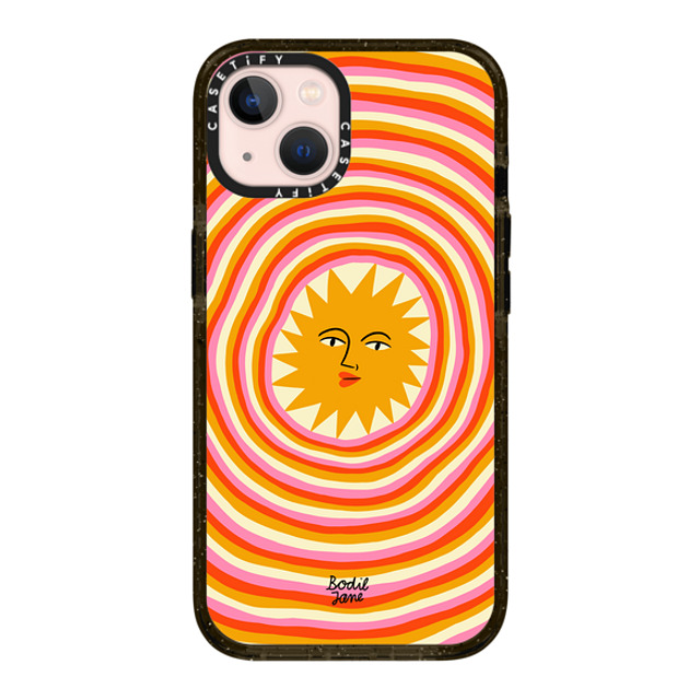 Bodil Jane x CASETiFY iPhone 13 ケース ブラック インパクトケース Sun Rays