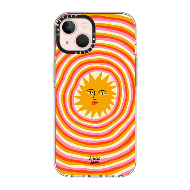 Bodil Jane x CASETiFY iPhone 13 ケース クリア クリア ケース MagSafe対応 Sun Rays