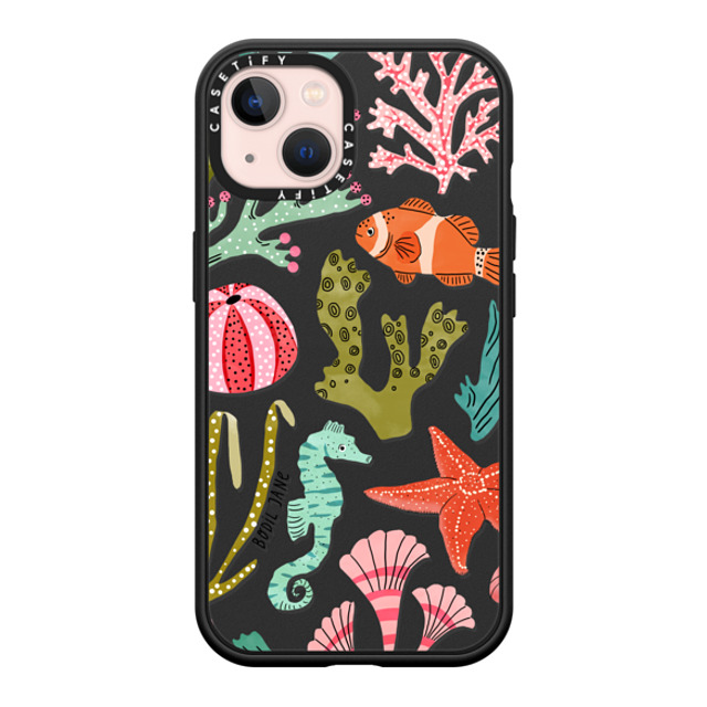 Bodil Jane x CASETiFY iPhone 13 ケース マットブラック インパクトケース MagSafe対応 AQUATIC LIFE