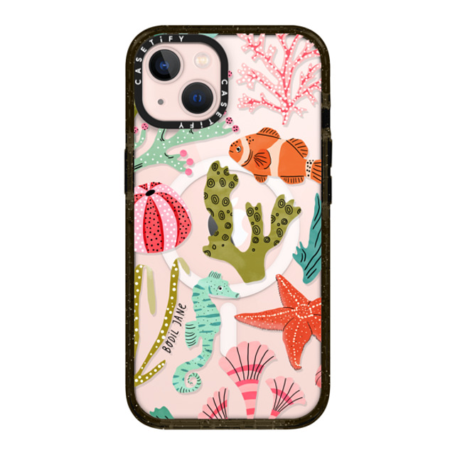 Bodil Jane x CASETiFY iPhone 13 ケース ブラック インパクトケース MagSafe対応 AQUATIC LIFE