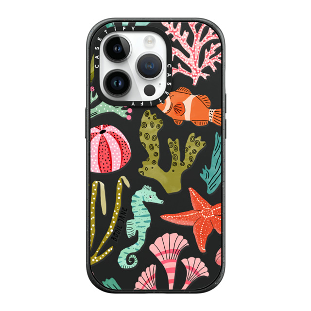 Bodil Jane x CASETiFY iPhone 14 Pro ケース マットブラック インパクトケース MagSafe対応 AQUATIC LIFE