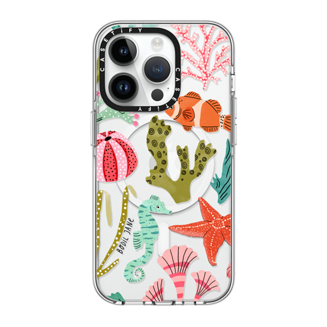 Bodil Jane x CASETiFY iPhone 14 Pro ケース クリア クリア ケース MagSafe対応 AQUATIC LIFE