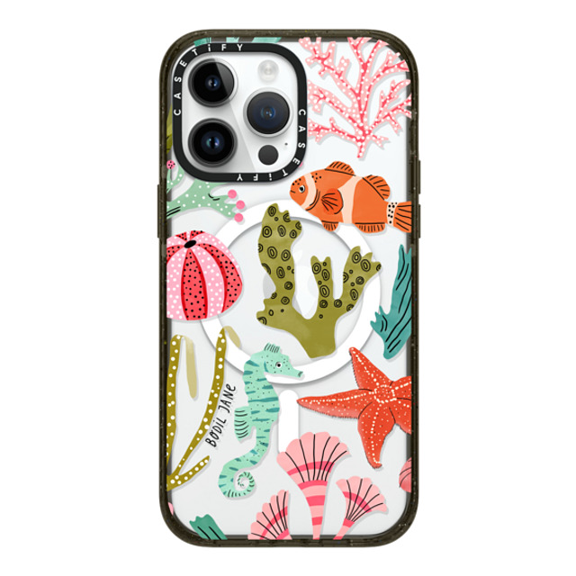 Bodil Jane x CASETiFY iPhone 14 Pro Max ケース ブラック インパクトケース MagSafe対応 AQUATIC LIFE