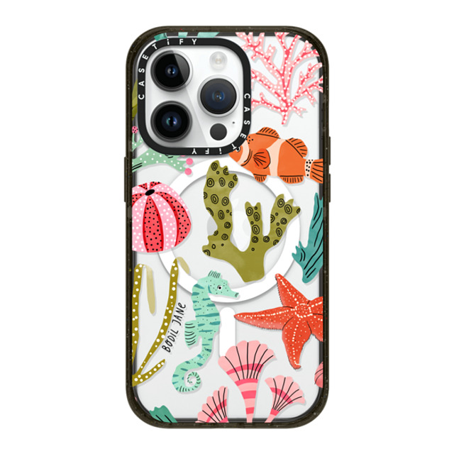 Bodil Jane x CASETiFY iPhone 14 Pro ケース ブラック インパクトケース MagSafe対応 AQUATIC LIFE