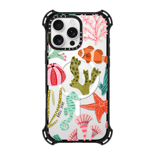 Bodil Jane x CASETiFY iPhone 16 Pro Max ケース ブラック バウンスケース AQUATIC LIFE