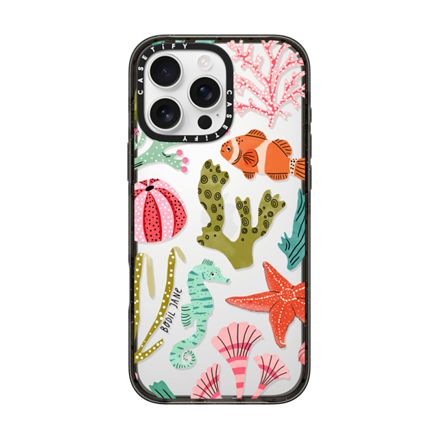 Bodil Jane x CASETiFY iPhone 16 Pro Max ケース ブラック インパクトケース AQUATIC LIFE