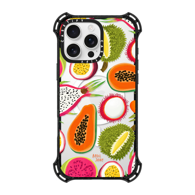 Bodil Jane x CASETiFY iPhone 16 Pro Max ケース ブラック バウンスケース EXOTIC FRUIT