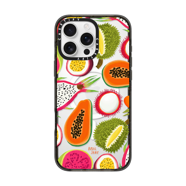 Bodil Jane x CASETiFY iPhone 16 Pro Max ケース ブラック インパクトケース MagSafe対応 EXOTIC FRUIT