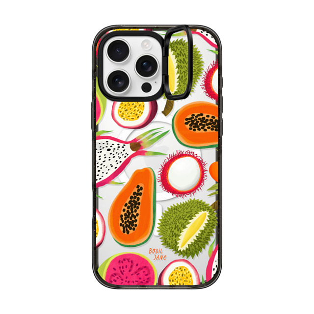 Bodil Jane x CASETiFY iPhone 16 Pro Max ケース ブラック インパクトリングスタンドケース MagSafe対応 EXOTIC FRUIT