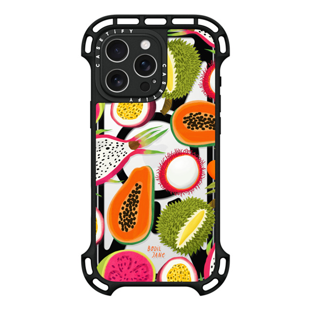 Bodil Jane x CASETiFY iPhone 16 Pro Max ケース ブラック ウルトラ バウンスケース MagSafe対応 EXOTIC FRUIT