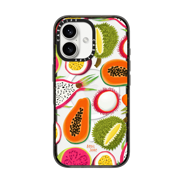 Bodil Jane x CASETiFY iPhone 16 ケース ブラック インパクトケース MagSafe対応 EXOTIC FRUIT