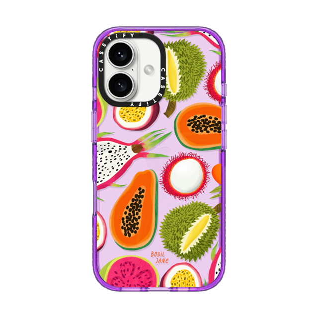Bodil Jane x CASETiFY iPhone 16 ケース Fruit,Pattern パープル インパクトケース EXOTIC FRUIT Father's Day Bodil Jane x CASETiFY iPhone 16 ケース Fruit,Pattern パープル インパクトケース EXOTIC FRUIT Father's Day