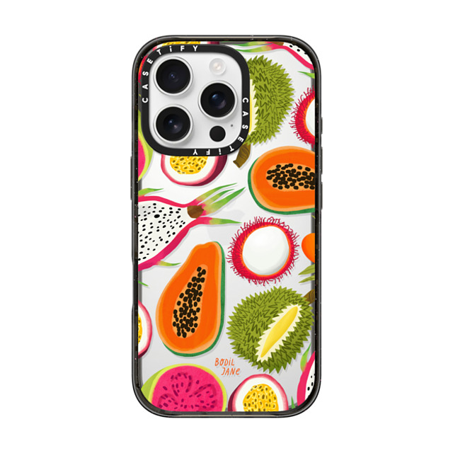 Bodil Jane x CASETiFY iPhone 16 Pro ケース ブラック インパクトケース EXOTIC FRUIT