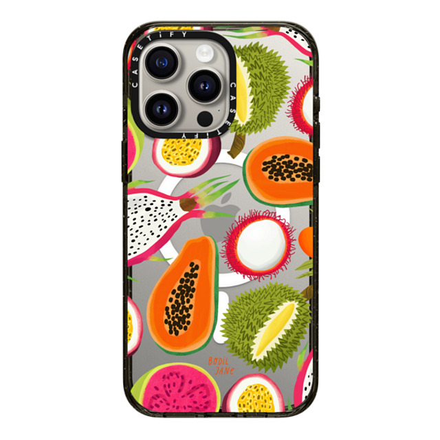 Bodil Jane x CASETiFY iPhone 15 Pro Max ケース ブラック インパクトケース MagSafe対応 EXOTIC FRUIT