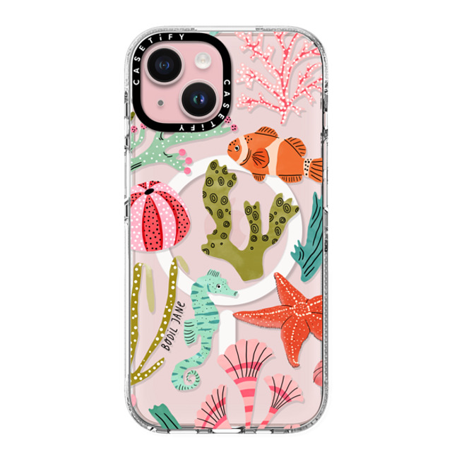 Bodil Jane x CASETiFY iPhone 15 ケース クリア クリア ケース MagSafe対応 AQUATIC LIFE