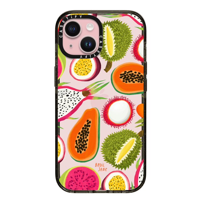 Bodil Jane x CASETiFY iPhone 15 ケース ブラック インパクトケース EXOTIC FRUIT