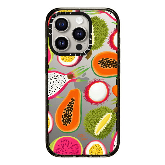 Bodil Jane x CASETiFY iPhone 15 Pro ケース ブラック インパクトケース EXOTIC FRUIT