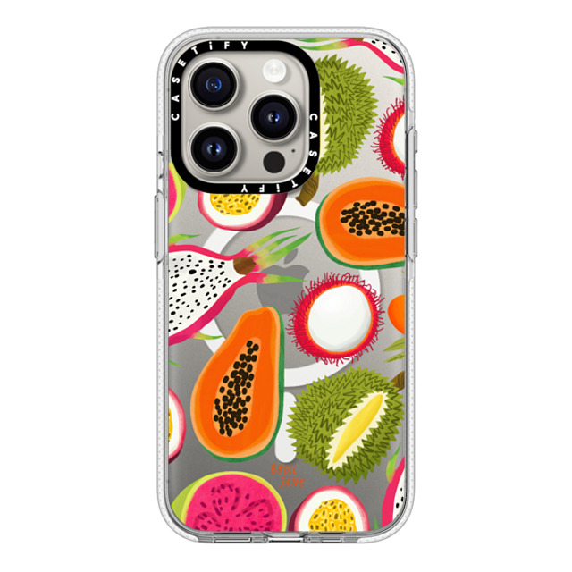 Bodil Jane x CASETiFY iPhone 15 Pro ケース クリア クリア ケース MagSafe対応 EXOTIC FRUIT