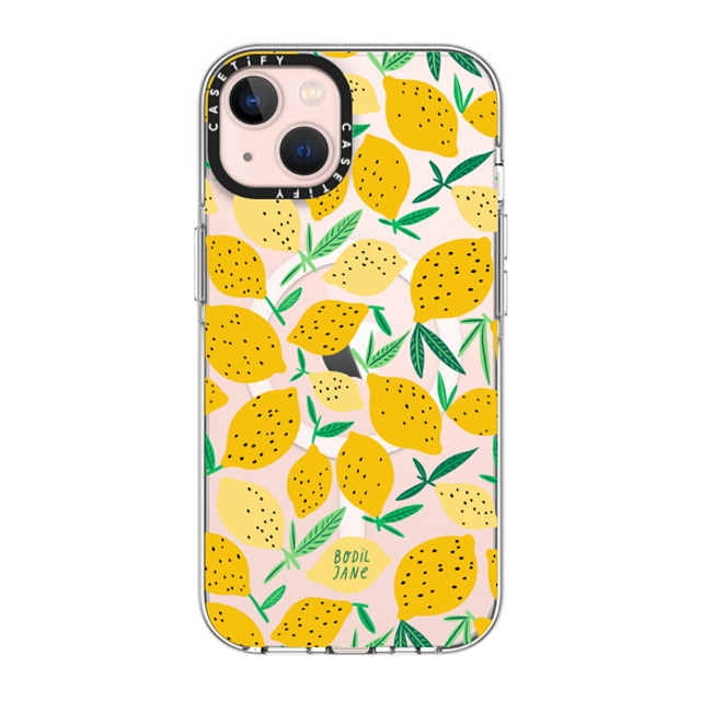 Bodil Jane x CASETiFY iPhone 13 ケース クリア クリア ケース MagSafe対応 LEMONS