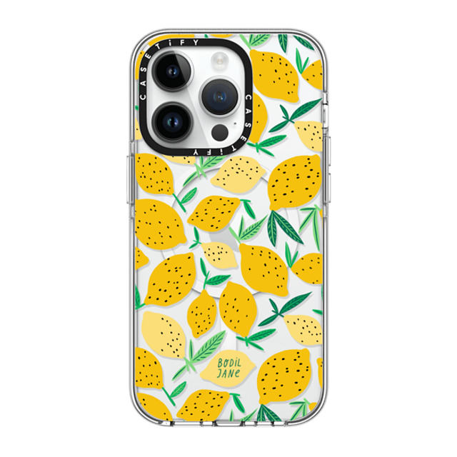 Bodil Jane x CASETiFY iPhone 14 Pro ケース クリア クリア ケース MagSafe対応 LEMONS