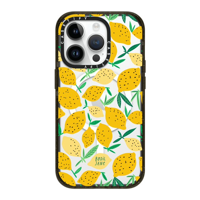 Bodil Jane x CASETiFY iPhone 14 Pro ケース ブラック インパクトケース MagSafe対応 LEMONS