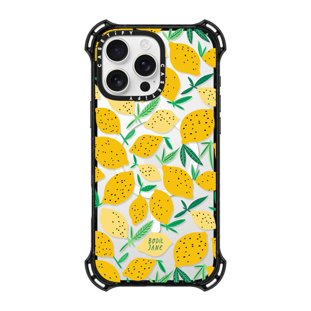 Bodil Jane x CASETiFY iPhone 16 Pro Max ケース ブラック バウンスケース LEMONS