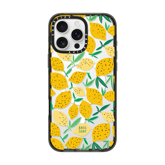 Bodil Jane x CASETiFY iPhone 16 Pro Max ケース ブラック インパクトケース MagSafe対応 LEMONS