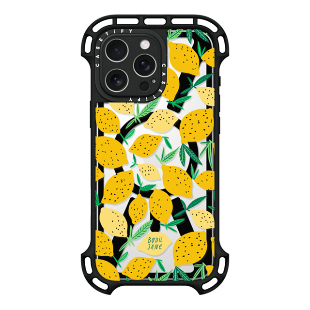 Bodil Jane x CASETiFY iPhone 16 Pro Max ケース ブラック ウルトラ バウンスケース MagSafe対応 LEMONS