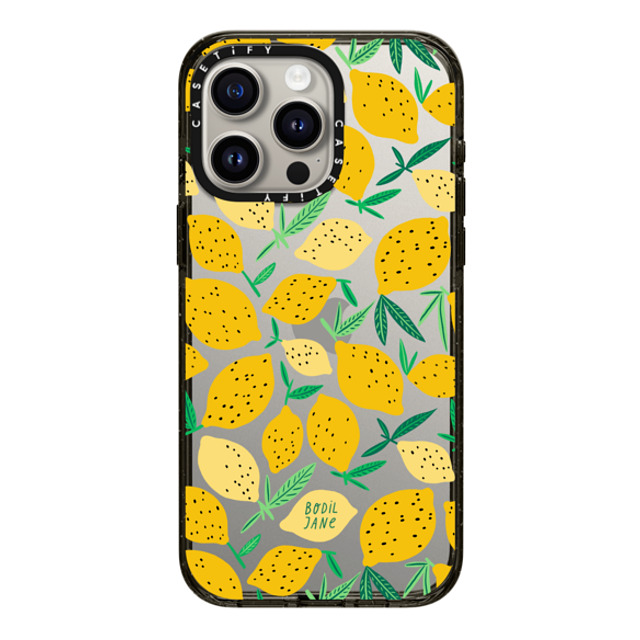 Bodil Jane x CASETiFY iPhone 15 Pro Max ケース ブラック インパクトケース LEMONS