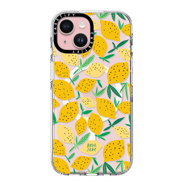 Bodil Jane x CASETiFY iPhone 15 ケース クリア クリア ケース MagSafe対応 LEMONS