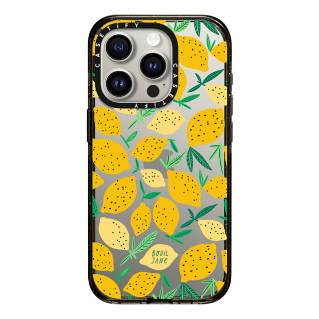 Bodil Jane x CASETiFY iPhone 15 Pro ケース ブラック インパクトケース LEMONS