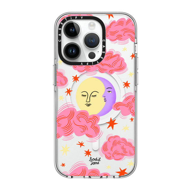 Bodil Jane x CASETiFY iPhone 14 Pro ケース クリア クリア ケース MagSafe対応 Cloudy Moon