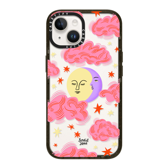 Bodil Jane x CASETiFY iPhone 14 ケース ブラック インパクトケース Cloudy Moon