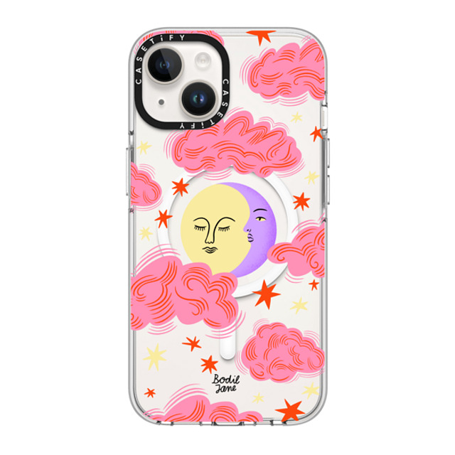 Bodil Jane x CASETiFY iPhone 14 ケース クリア クリア ケース MagSafe対応 Cloudy Moon