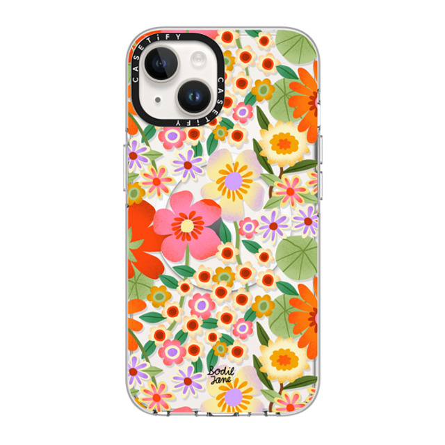 Bodil Jane x CASETiFY iPhone 14 ケース クリア クリア ケース MagSafe対応 Flower Power