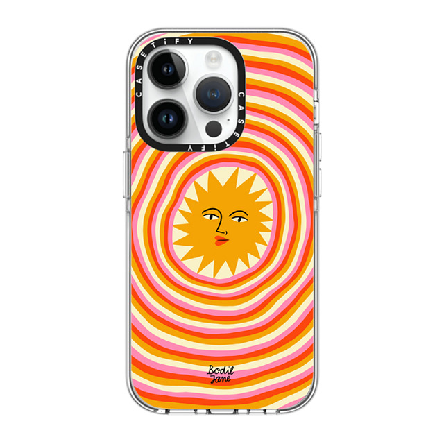 Bodil Jane x CASETiFY iPhone 14 Pro ケース クリア クリア ケース MagSafe対応 Sun Rays