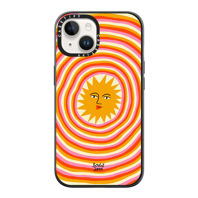 Bodil Jane x CASETiFY iPhone 14 Case Matte Black Impact Case Sun Rays Bodil Jane x CASETiFY iPhone 14 Case Matte Black Impact Case Sun Rays