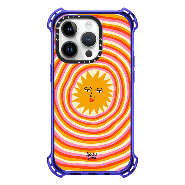 Bodil Jane x CASETiFY iPhone 14 Pro Case Peri Purple バウンスケース Sun Rays Bodil Jane x CASETiFY iPhone 14 Pro Case Peri Purple バウンスケース Sun Rays