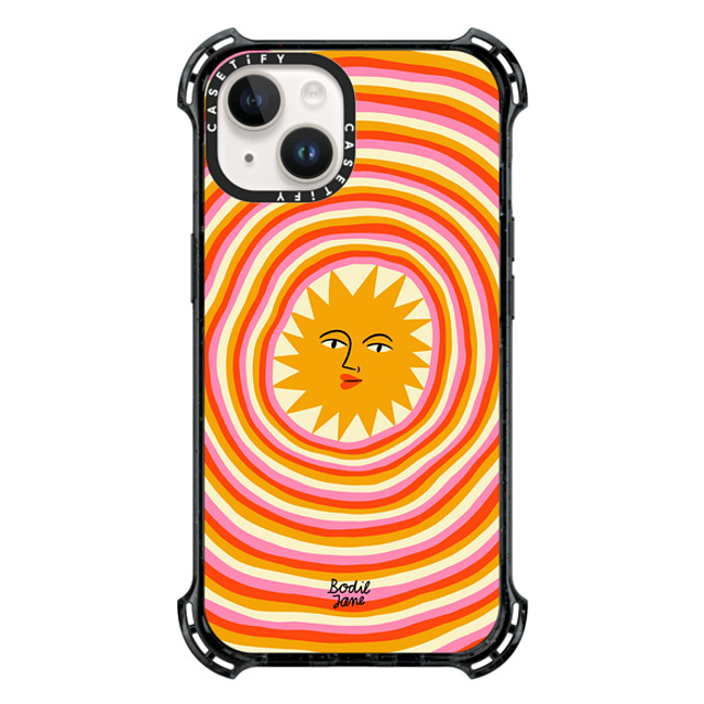 Bodil Jane x CASETiFY iPhone 14 ケース Floral,Nature ブラック バウンスケース Sun Rays Father's Day Bodil Jane x CASETiFY iPhone 14 ケース Floral,Nature ブラック バウンスケース Sun Rays Father's Day