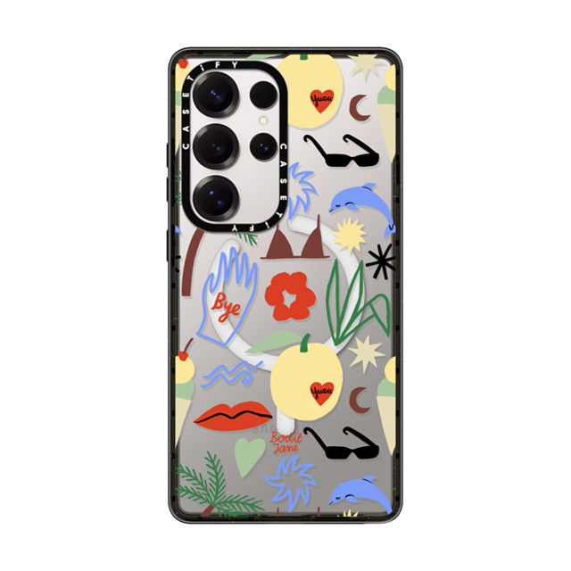 Bodil Jane x CASETiFY Galaxy S25 Ultra ケース Summer,Pattern ブラック マグネット式 インパクトケース Out Of Office Back to School Bodil Jane x CASETiFY Galaxy S25 Ultra ケース Summer,Pattern ブラック マグネット式 インパクトケース Out Of Office Back to School