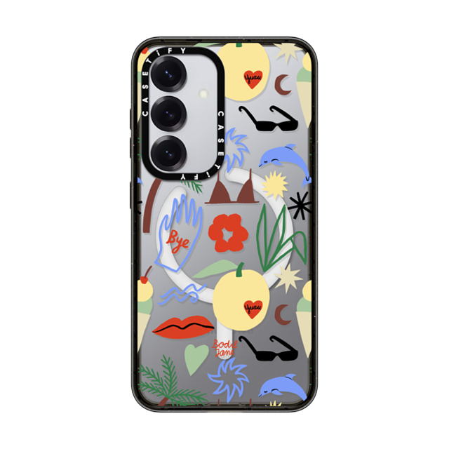 Bodil Jane x CASETiFY Galaxy S25 ケース Summer,Pattern ブラック マグネット式 インパクトケース Out Of Office Back to School Bodil Jane x CASETiFY Galaxy S25 ケース Summer,Pattern ブラック マグネット式 インパクトケース Out Of Office Back to School