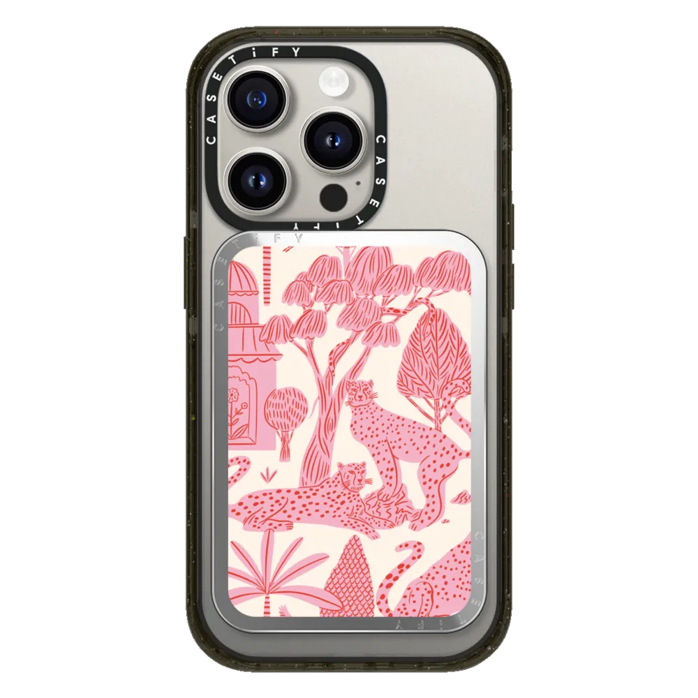 Snappy™ Mirror Cardholder Stand MagSafe Compatible - Cheetah Paradise
