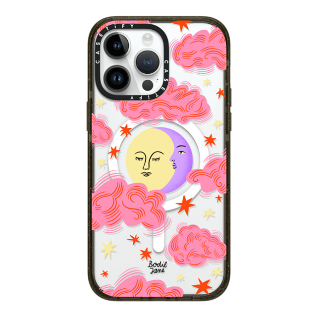 Bodil Jane x CASETiFY iPhone 14 Pro Max ケース ブラック インパクトケース MagSafe対応 Cloudy Moon