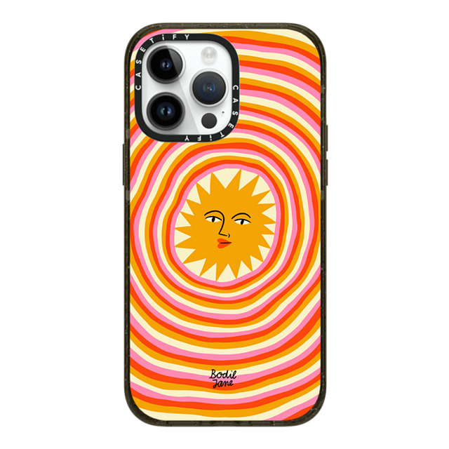 Bodil Jane x CASETiFY iPhone 14 Pro Max ケース ブラック インパクトケース MagSafe対応 Sun Rays