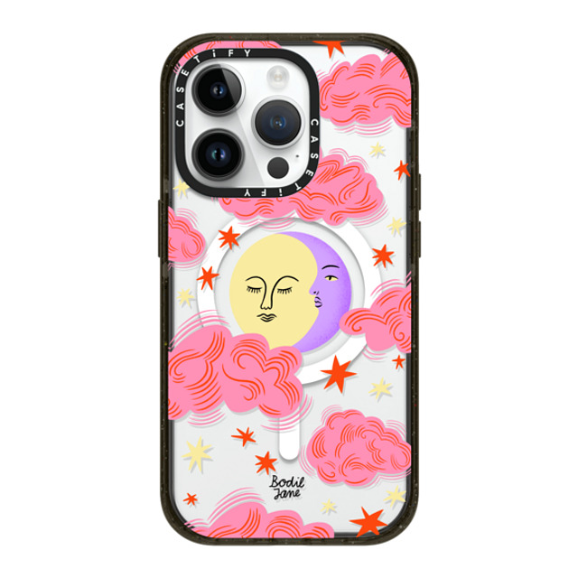 Bodil Jane x CASETiFY iPhone 14 Pro ケース ブラック インパクトケース MagSafe対応 Cloudy Moon